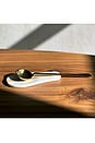 view 2 of 6 DESCANSO DE COLHER MARBLE SPOON REST in White & Brown