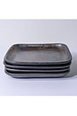 view 2 of 6 Set Of 4 Longpi Large Plate in Black