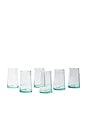 view 1 of 6 Tall Moroccan Cone Glassware Set Of 6 in Clear