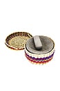 view 3 of 9 Molcajete in Tortilla Basket in Grey & Multi Colored Basket