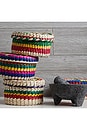 view 5 of 9 Molcajete in Tortilla Basket in Grey & Multi Colored Basket