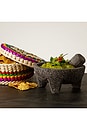 view 9 of 9 Molcajete in Tortilla Basket in Grey & Multi Colored Basket