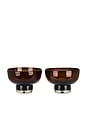 view 2 of 6 Set Of 2 Tamarind Margarita Glass in Brown