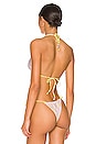 view 4 of 5 Reversible Blair Bikini Top in Smoothie Swirl & Mellow Yellow Gingham