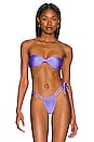 view 1 of 4 Billie Bandeau Bikini Top in Purple Metallic