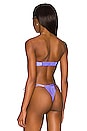 view 3 of 4 Billie Bandeau Bikini Top in Purple Metallic