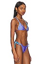 view 3 of 5 TOP BIKINI REVERSIBLE LEXI in Metallic Purple & Metallic Aqua