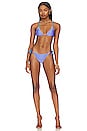 view 5 of 5 TOP BIKINI REVERSIBLE LEXI in Metallic Purple & Metallic Aqua