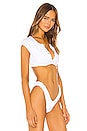 view 2 of 5 Indie Bikini Top in White Rib