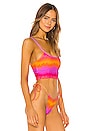 view 2 of 4 Rocky Bikini Top in Tie Dye Stripe