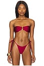 view 1 of 5 Bailey Reversible Bandeau Bikini Top in Merlot