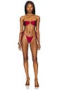 view 5 of 5 Bailey Reversible Bandeau Bikini Top in Merlot