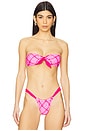 view 1 of 5 Bindi Reversible Bikini Top in Sherbet