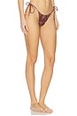 view 3 of 5 Marley Jungle Reversible Bikini Bottom in Brown Cheetah