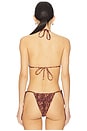 view 4 of 5 Blair Jungle Reversible Bikini Top in Brown Cheetah