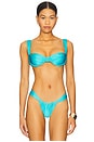 view 1 of 5 Margot Reversible Bikini Top in Agua