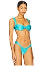 view 3 of 5 Margot Reversible Bikini Top in Agua