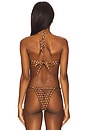 view 4 of 5 Polly Reversible Bikini Top in Polka Dot