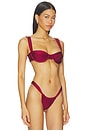 view 3 of 5 Margot Merlot Underwire Top in Merlot