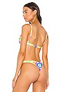 view 3 of 4 Livinia Bikini Top in Rainbow Tie Dye