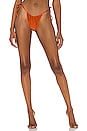 view 1 of 5 Marley Reversible Bikini Bottom in Metallic Rust & Matte Rust