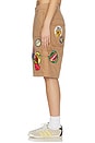 view 3 of 6 Patched Canvas Shorts in Tan
