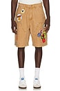view 1 of 6 Patched Canvas Shorts in Tan