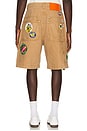 view 3 of 6 Patched Canvas Shorts in Tan