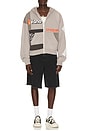 view 5 of 6 Paneled Zip Up Hoodie in Grey
