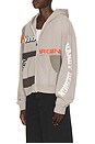 view 3 of 6 Paneled Zip Up Hoodie in Grey