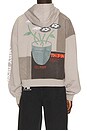 view 4 of 6 Paneled Zip Up Hoodie in Grey