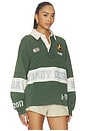 view 2 of 7 Washed Long Sleeve Rugby in Green