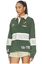 view 3 of 7 Washed Long Sleeve Rugby in Green