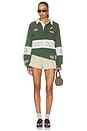 view 5 of 7 Washed Long Sleeve Rugby in Green