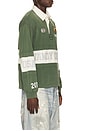 view 2 of 7 Washed Long Sleeve Rugby in Green