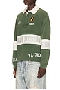 view 3 of 7 Washed Long Sleeve Rugby in Green
