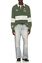 view 5 of 7 Washed Long Sleeve Rugby in Green