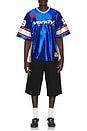 view 4 of 5 Cherry Football Jersey in Blue