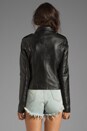 view 3 of 5 Topaz Leather Moto Jacket in Black