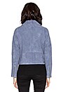 view 4 of 5 BLOUSON EN CUIR PUNK JACKET in Blue Violet