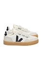 view 1 of 3 Junior Small V-90 Sneaker in White Black Natural