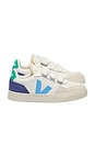 view 1 of 4 Kids Small V-90 Sneakers in White, Celeste & Cobal