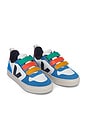 view 2 of 3 Junior Small V-10 Chromefree Sneaker in Extra White & Multico Nautico