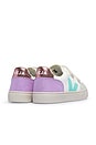 view 3 of 3 Kids Small V-12 Chromefree Sneaker in Extra White & Multico Orchid