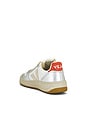view 3 of 6 V-10 Sneaker in White, Pierre &Silver