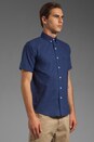 view 2 of 5 Classic Short Sleeved Shirt in Navy Circles