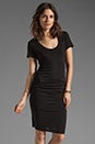 view 1 of 5 Dina Luxe Slub Dress in Black