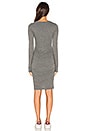 view 3 of 3 Yurel Long Sleeve Bodycon Dress in Charcoal Grey