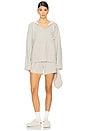 view 4 of 5 Jordyn Hoodie in Natural & Charcoal