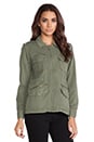 view 3 of 7 x Lily Aldridge Ruby Army Jacket in Forest
